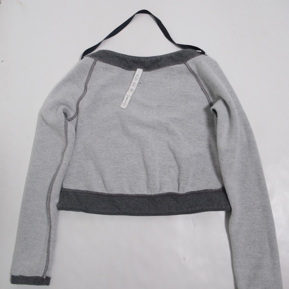 Lululemon Women's Good Karma Pullover Heathered Coal Size 6 Cotton - Picture 10 of 12